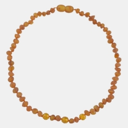 Amber necklace for babies with round beads